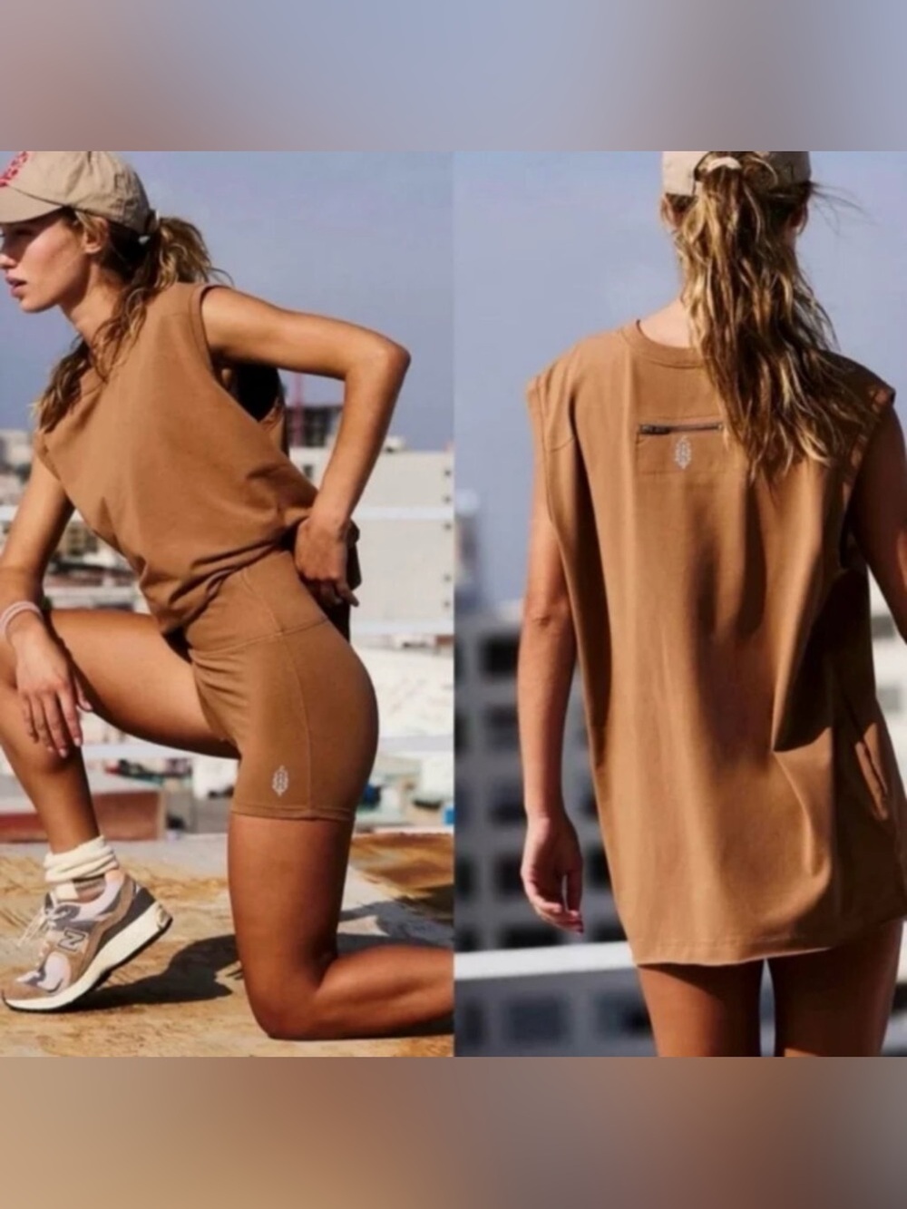 Free People Movement Hot Shot Micro Set Camel Medium